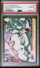 2017-18 Upper Deck UD Canvas Auston Matthews #C79 PSA 10 LOW POP 2nd Year NHL
