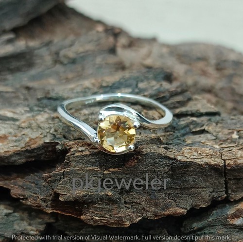Anillo de mujer de plata de ley 925 de citrino, anillo hecho a mano, anillo d... - Imagen 12 de 17