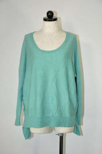 Eileen Fisher Seafoam Green Merino Wool Lagenlook Knit Pullover Sweater Women M - Picture 4 of 13