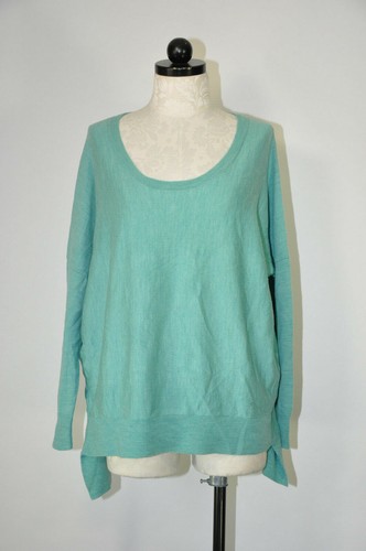 Eileen Fisher Seafoam Green Merino Wool Lagenlook Knit Pullover Sweater Women M - Afbeelding 1 van 13