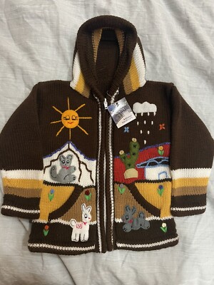 Child Size 4 Bohemian Roots Sweater Artisanal Handicrafts