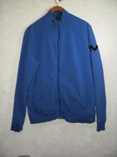 Michael Kors Sweatshirt Jacket Women L Blue Full Zip Mock Pockets Long Sleeve