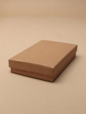  Brown Kraft Paper Gift Boxes Ring Bracelet Watch Black Insert Wholesale Bulk