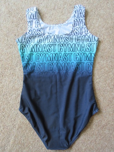 Girls Blue Ombre Gradient Gymnast Leotard Size 140 or 9/10 New in Bag - Picture 2 of 6