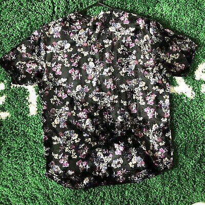 Supreme Floral Baseball Jersey Black Medium | eBay