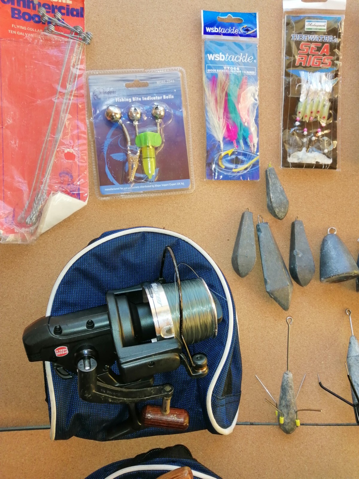 Fishing Tackle Job Lot Angling Equipment Reel, RODS, Flies, Weights Etc