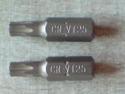 2 Stück Torx Bits CR-V  T25 1/4'' Antrieb 25mm Akkuschrauber Holz Schreiner