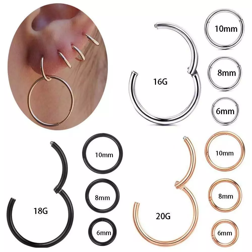 How to put in hinged hoop store nose ring