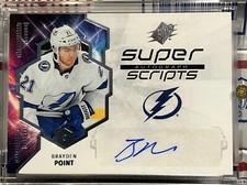 2019-20 UPPER DECK SPX BRAYDEN POINT, #SS-BP, AUTO, SUPER SCRIPTS, STANLEY CUP A