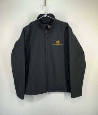 Port Authority Jacket Men's Size L Black Casual Windbreaker Logo Sports Used