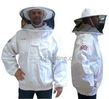 Beekeepers Bee JACKET Cotton ROUND HAT White PRO Bee Keeping wasp protection🐝