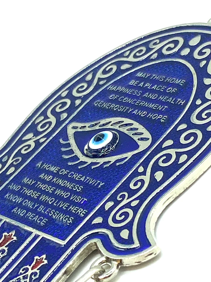 Talismán de vidrio para decoración del hogar Hamsa Evil Eye #5192 Foto 3 de 4