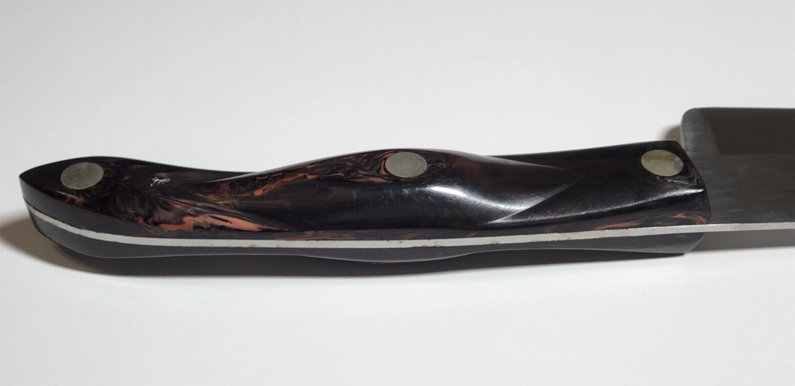 CUTCO 1725 9.25" French Chief Knife Dark Brown Swirl Handle MADE IN USA