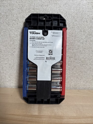 new Hyper Tough 19-Piece 3/8- Inch Socket Set,1.22 x 4.72 x 10.39 Inches - Picture 6 of 7