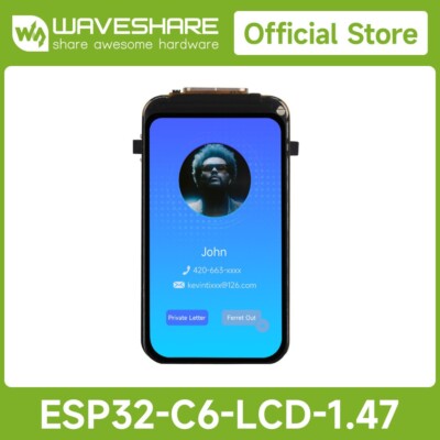 Waveshare ESP32-C6 Development Board Mit 1,47 Zoll Display - WiFi 6 & Bluetooth 5