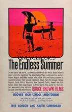1966 "THE ENDLESS SUMMER" 11X17 SURF MOVIE POSTER FANTASTIC SURFBOARD GRAPHICS