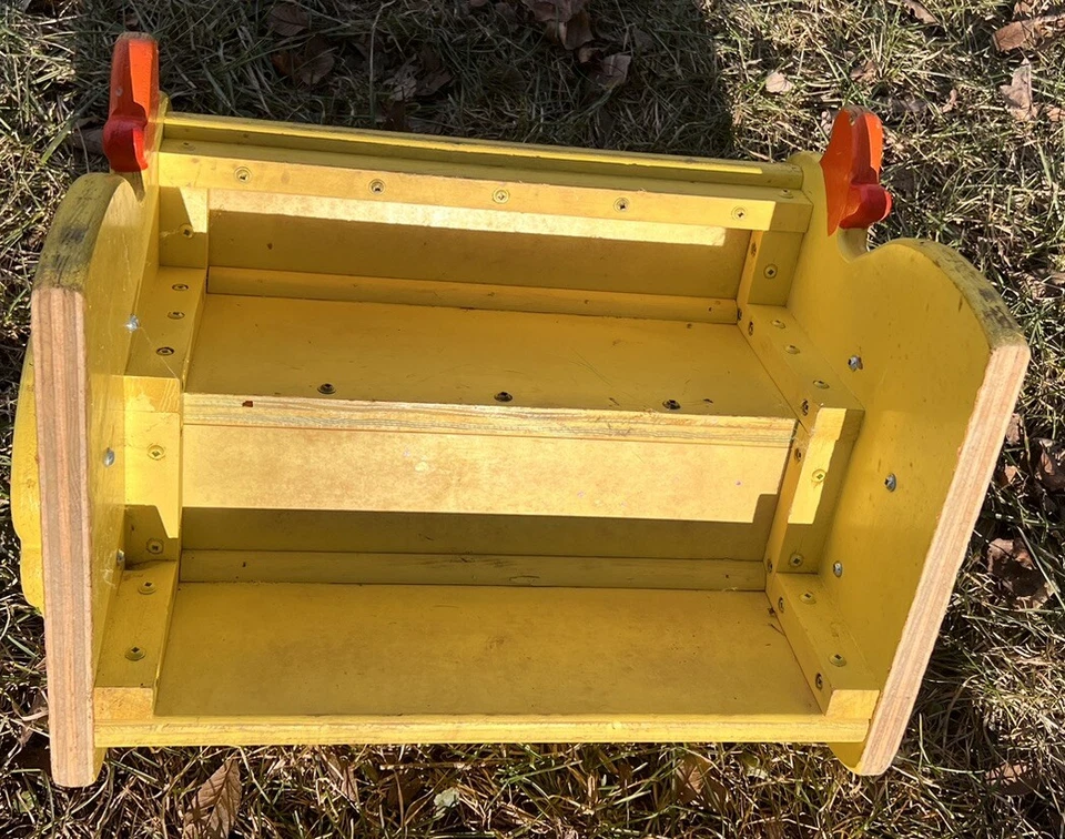 VTG Wood Yellow Rubber Ducky  2 Steps Stool - Image 4 of 4