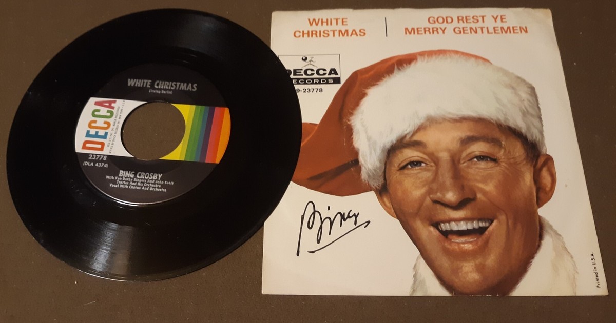 Bing Crosby White Christmas 9-23778 Decca Records 45rpm VINYL LP