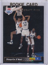 SHAQUILLE O'NEAL 1992/93 Upper Deck #1 NBA DRAFT PICK ROOKIE CARD Shaq MAGIC RC!