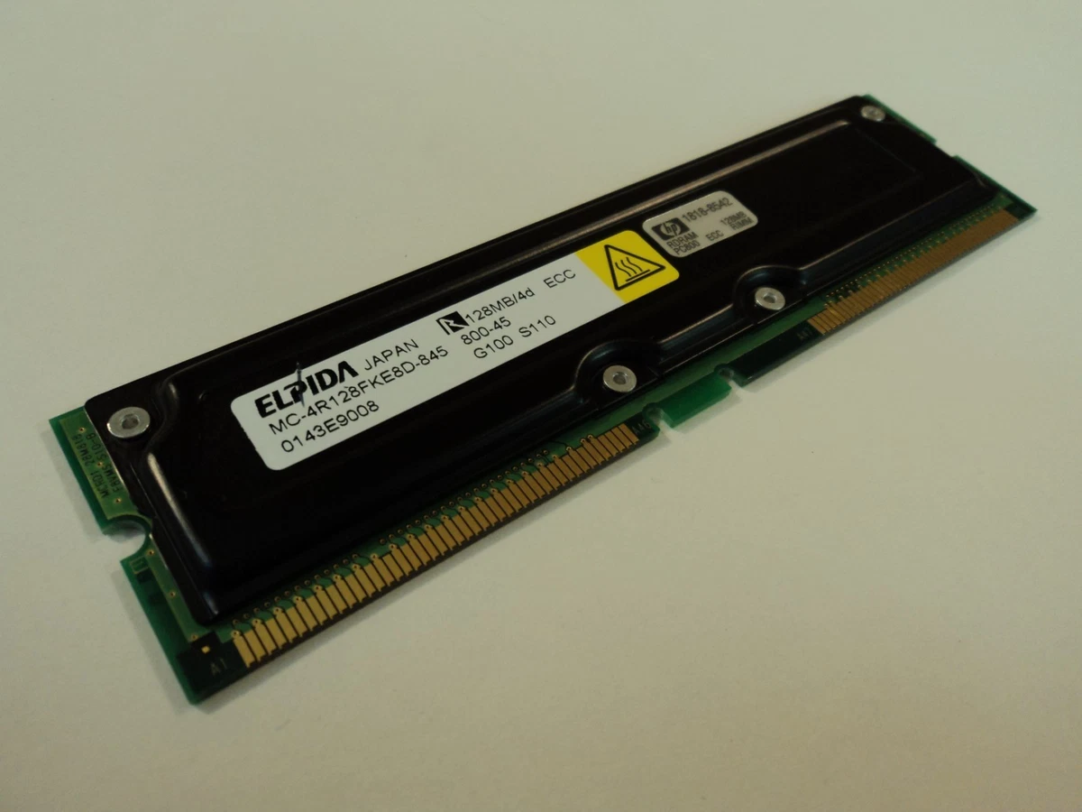 256MB Toshiba non-ECC RDRAM PC800-45 800MHz THMR1N16E-8 RIMM