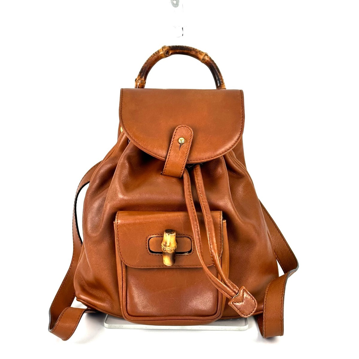 Gucci Bamboo Leather Mini Backpack Brown | eBay display picture 3