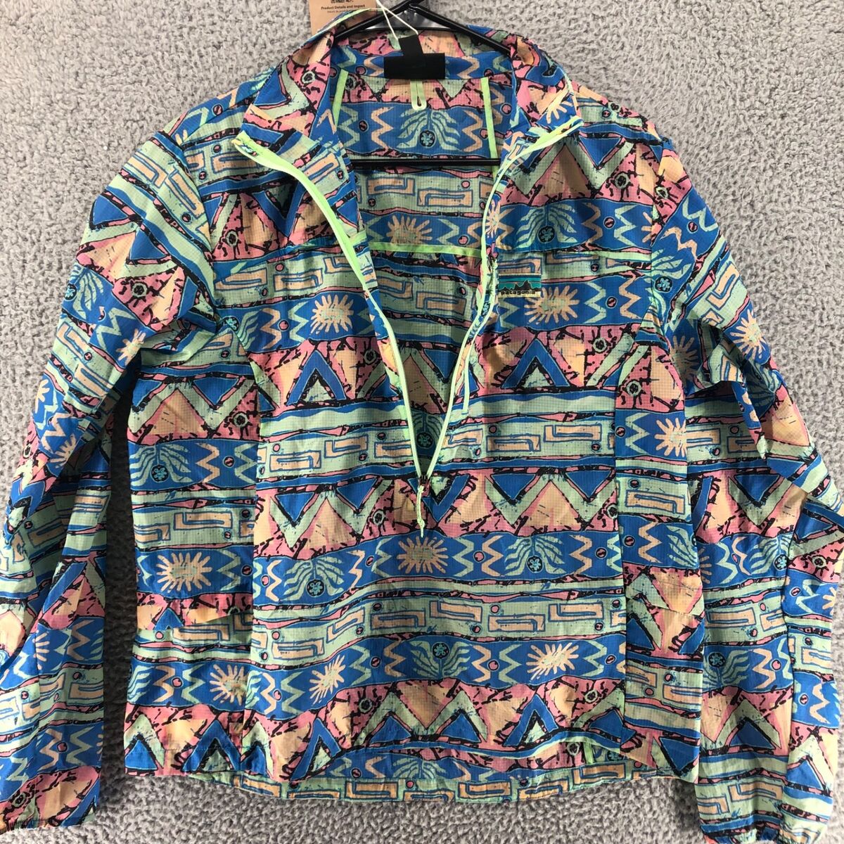 Patagonia Houdini Stash 1/2 Zip High Hopes Geo Salamander Patagonia Houdini Stash 1/2 Zip High Hopes Geo Salamander