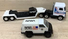 BUDDY L NASA TOY LOT of 3 - SEMI - 1989 LOW BOY TRAILER - VAN USA 1096 - Vintage