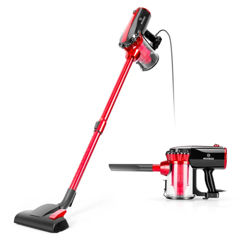 MOOSOO Bagless , 17000PA Strong Suction, 23Ft Cord,Stick Vac