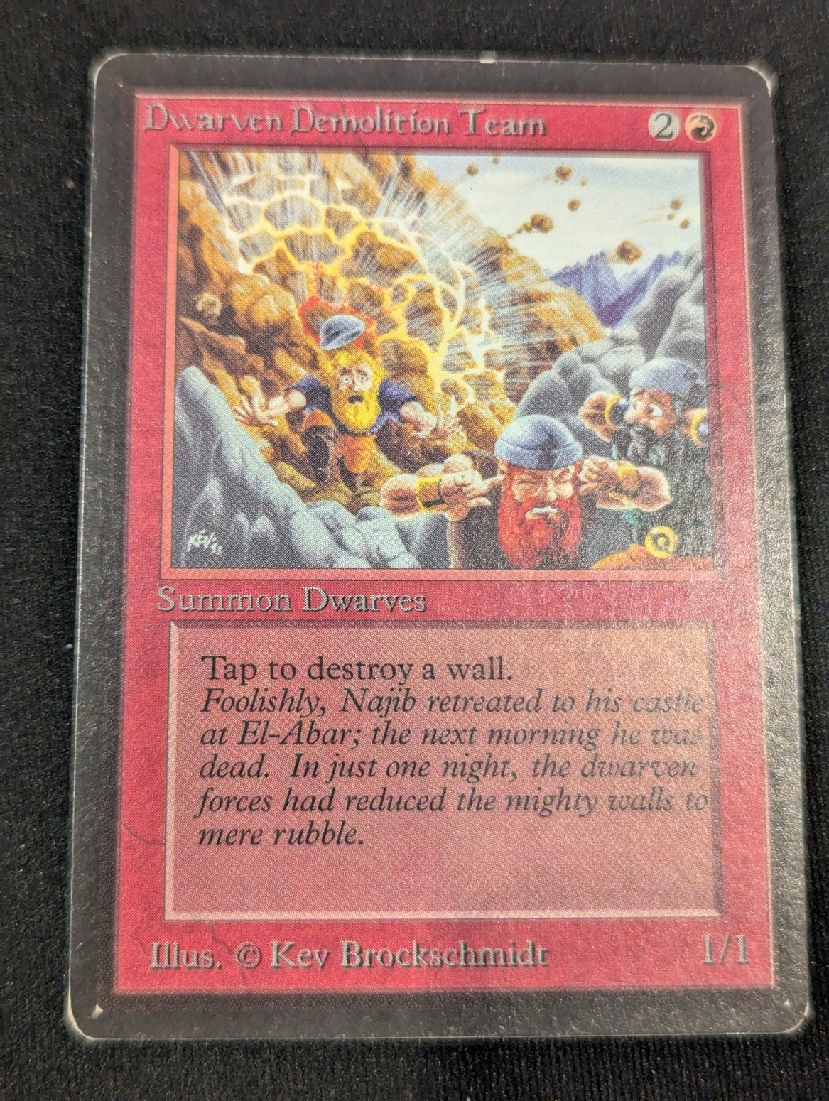 Dwarven Demolition Team - Beta - Uncommon - LP - MTG - Magic the Gathering - Red