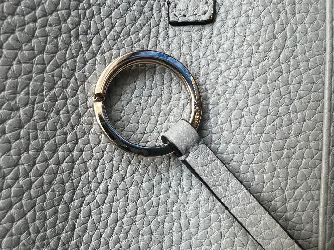 VALENTINO Women Rockstud Chain Wallet Shoulder Bag Beige Gray Leather from japan thumbnail 7