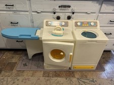 Vintage Little Tikes Washer  Dryer Ironing Board Play Set with Iron Included 