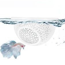 Floating Betta Hide Shrimp Cave All-in-One Aquarium Hammock, Feeder, and