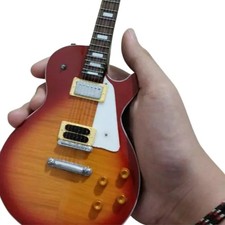 Mini Guitar Classic Rock 1:4 Scale Handmade Rock Style Wood Collectible Display