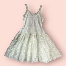 Vtg Her Majesty Full Dress Layered Lace Petticoat Slip Full Skirt Girls Size 10