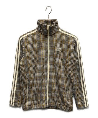 adidas                    Tartan check track jacket beige ED6135