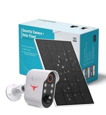 1080p Wi-Fi Security Outdoor Solar Powered Motion Camera with 4x lights