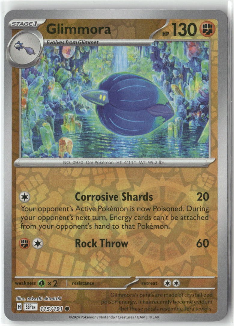 Glimmora 115/191 Common Surging Sparks Pokemon Reverse Holo Near Mint