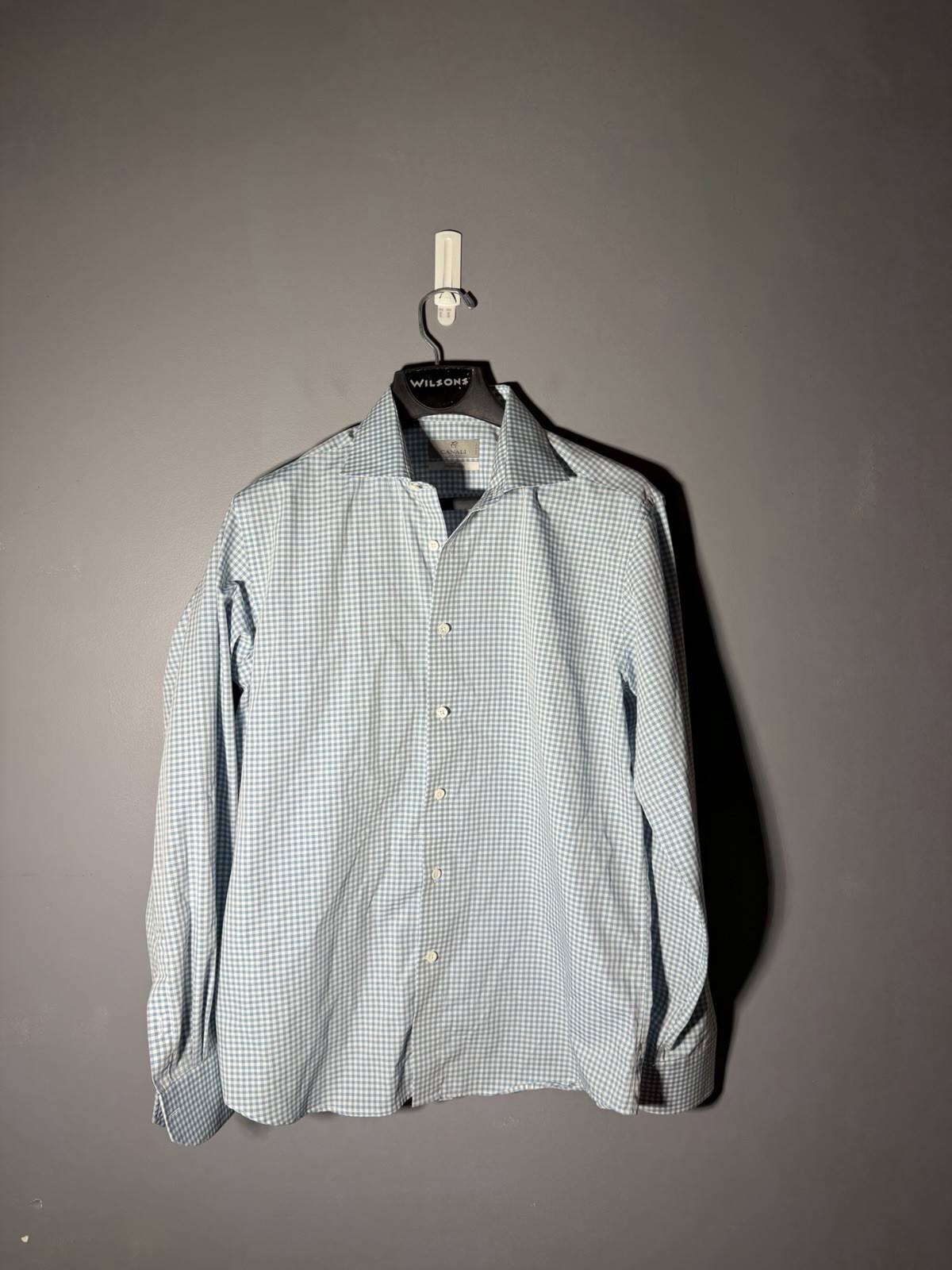Canali Impeccabile Gingham Patterned Button Down … - image 1