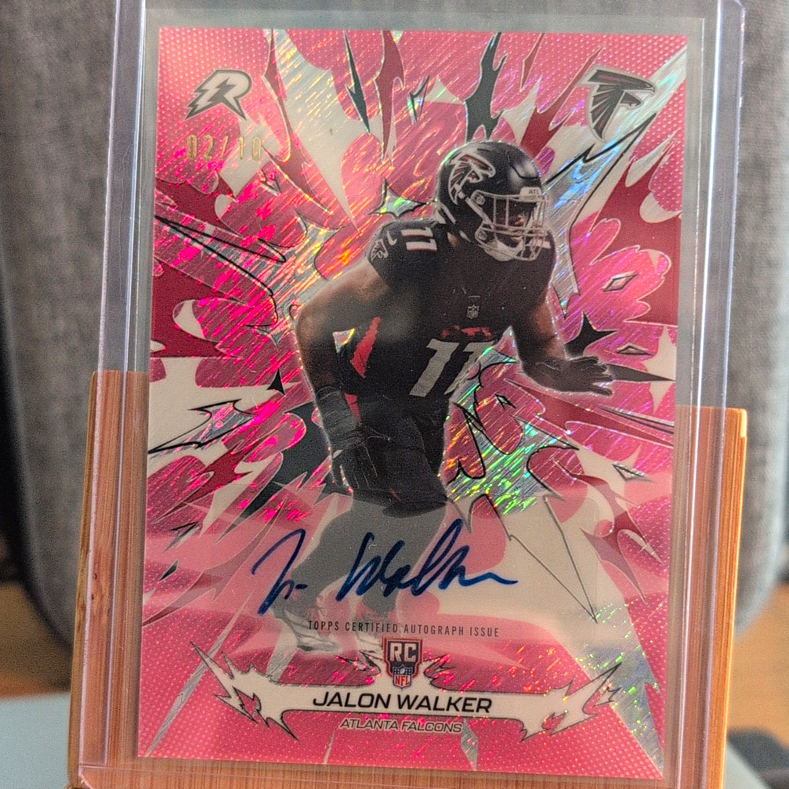Topps 2025 Resurgence Rookie Auto Jalon Walker Atlanta Falcons #104 02/10