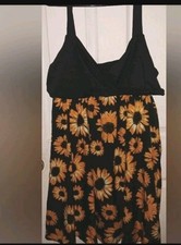 Shein Curve Vcay - Sleeveless Plus Size Sunflower Pattern Dress. Size 18(3XL)