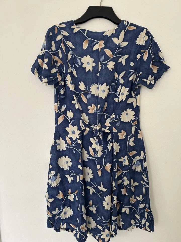 Vestido largo midi Burton para dama estampado floral años 80 90 00 Dama de honor Y2K Foto 3 de 4
