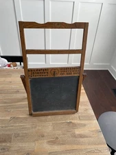 Vintage Schoolhouse Folding Slate Blackboard Chalkboard Easel Learning School