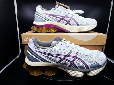ASICS GEL-KINETIC FLUENT Lace-Up Low Top Sneakers White Gray 9.5 Women/8 Men