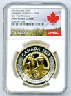 2025 $20 CANADA 1OZ SILVER GILT NGC PF70 UCAM ALLEGORIES OF JUSTICE & TRUTH - FR — photo 1