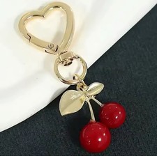Cherry Blossom Heart Bag Charm   Durable Lobster Clasp Romantic Gift