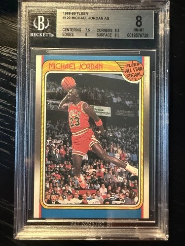 1988 Fleer Michael Jordan #120 All Star BGS 8