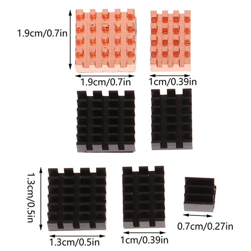 1Set Dissipateur Chaleur Refroidisseur Aluminium Radiateur pour Orange Pi Zero 3/3B - Photo 2/15