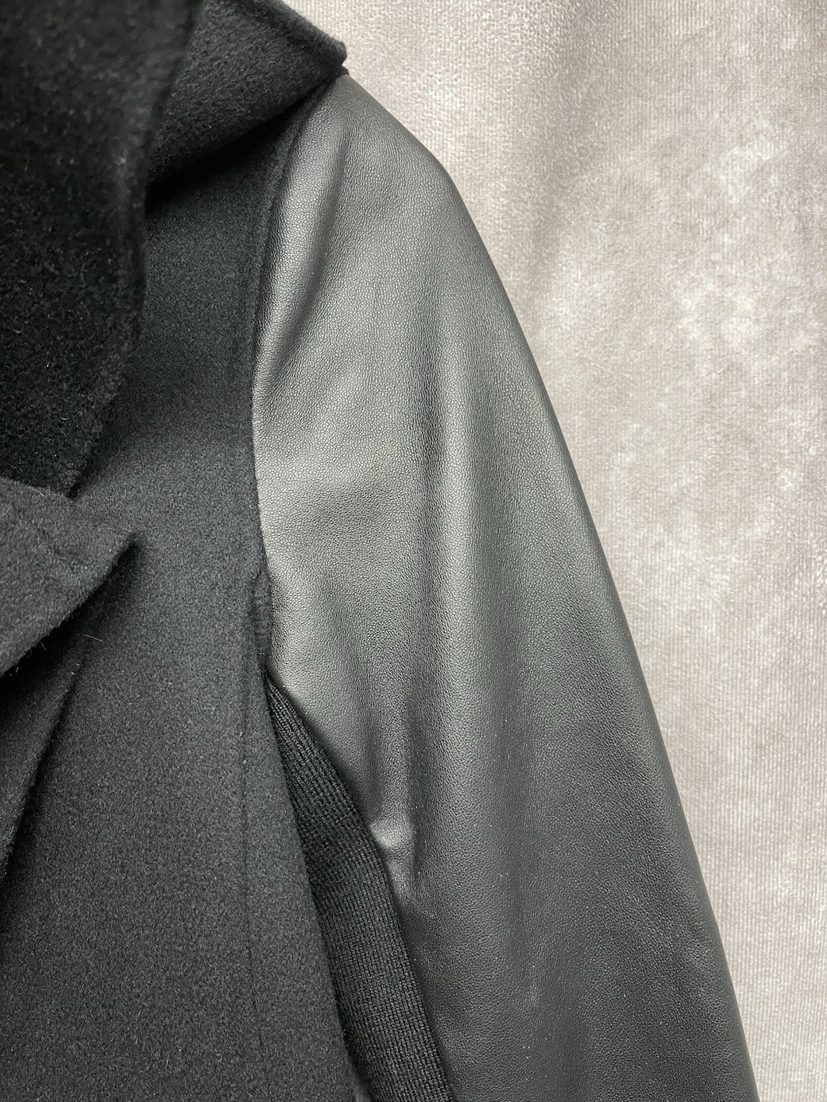 MACKAGE VANE BLACK WOOL JACKET LAMB LEATHER SLEEVES XS NWT MSRP $750 image 7