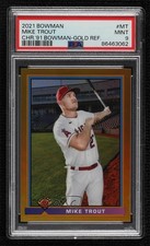 2021 Bowman 1991 Bowman Gold Refractor 22/50 Mike Trout #91B-MT PSA 9 MINT 10p1