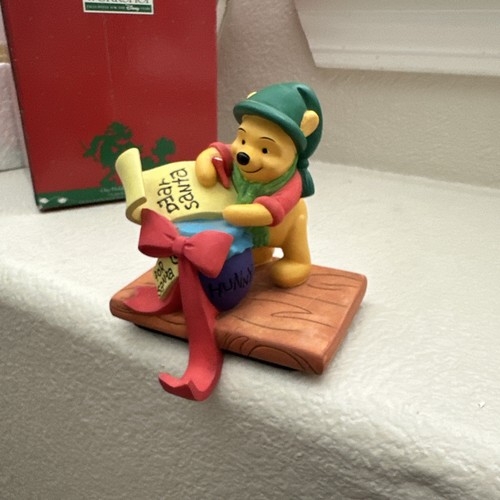 Vintage Winnie the Pooh weighted stocking holder Pooh Bear Hunny Pot Dear Santa